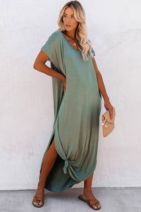 Green Maxi T-shirt Dress