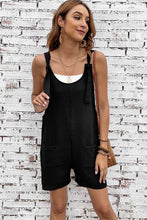 Load image into Gallery viewer, Black Romper With front pockets
