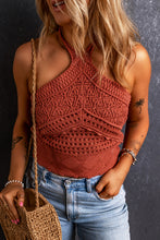 Load image into Gallery viewer, Crochet Halter Neck Top
