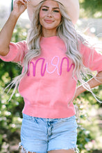 Load image into Gallery viewer, Mom Tinsel Front Short Sleeve Sweater
