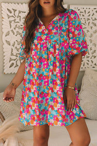 Bubble Sleeve Babydoll Dress