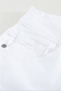 White Button down Denim Jeans