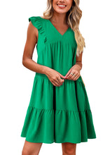 Load image into Gallery viewer, Green Ruffle Dress
