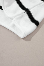 Load image into Gallery viewer, White Striped Batwing Sleeve Sweater Tee
