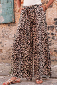 Leopard Wide Leg Pants