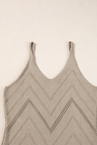 Spaghetti Straps Sweater Vest in Cafe