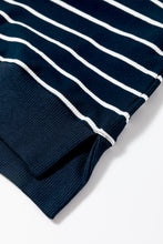 Load image into Gallery viewer, Navy Blue Quarter Zip Collared Cap Sleeve Mini Dress
