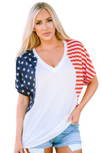 Load image into Gallery viewer, Stars and Stripes V Neck Tee
