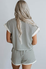 Load image into Gallery viewer, Stripe Tee and Shorts Set
