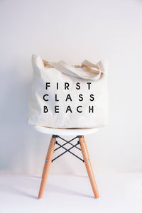 First Class Beach XL Tote Bag