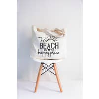 The Beach is my Happy Place XL Tote Bag